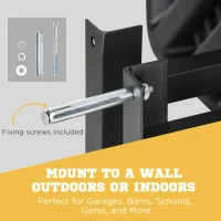 SPORTNOW Wall Mounted Basketball Hoop, Mini Basketball Hoop and Backboard for Kids and Adults, Outdoors and Indoors(m-4)