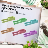 Outsunny Jardinière potager de jardin bac à fleurs en bois avec fond ouvert bois de sapin dim. 222L x 63L x 48Hcm bois naturel(m-6)