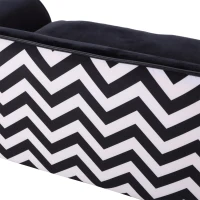 PawHut Dog Sofa Bed for XS-Sized Dogs, Cat Sofa with Soft Cushion, Pet Chair Lounge with Washable Cover, Removable Legs, Wooden Frame - Black(m-9)
