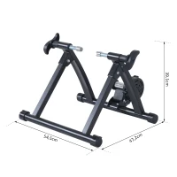 HOMCOM Rollentrainer Fahrradtrainer Heimtrainer Magnetbremse 26"-28"/700C Stahl Schwarz(m-3)