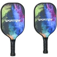 SPORTNOW Pickleball-Set, 2 Schläger aus Karbongewebe mit Wabengitter-Kern, 4 Bälle, Tragetasche(m-1)