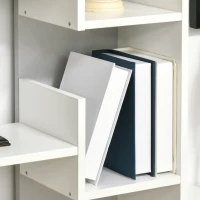 HOMCOM Modern Book Shelf with 11 Open Shelves, 6-Tier Bookcase, Freestanding Shelving Unit for Home Office and Study, White(m-9)