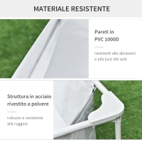 Outsunny Piscina Fuori Terra Autoportante, Piscina Rigida Rettangolare con Filtro e Valvola in Acciaio e PVC, Grigio, 252x152x65cm(m-6)