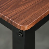 HOMCOM Set Tavolo da Pranzo con 2 Sedie Stile Industriale e Panca 2 Posti in Legno e Metallo per Soggiorno e Cucina Nero e Marrone(m-9)