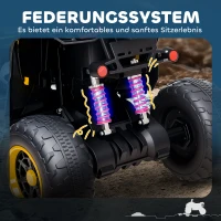 AIYAPLAY Elektroquad für Kinder, 3-6 km/h, LED-Scheinwerfer, Musik, USB, für 3-8 Jahre, Gelb(m-6)