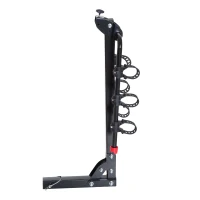 HOMCOM Porte-vélo rabattable compact 3 vélos charge max. recommandée 100 Kg noir(m-6)