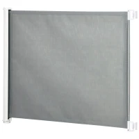 PawHut Treppenschutzgitter Metall kunststoff Grau(m-11)