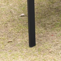 Outsunny Set da Giardino 3 Pezzi con Tavolino e 2 Sedie con Cuscini, Acciaio e Plastica, Grigio Scuro(m-8)