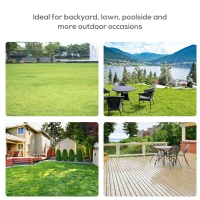 Outsunny 3(M)x3(M) Garden Gazebo Double Top Outdoor Canopy Patio Event Party Wedding Tent Backyard Sun Shade with Netting - Grey(m-7)