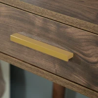 HOMCOM Schminktisch Frisiertisch modern Kosmetiktisch mit Spiegel Schublade Schlafzimmer Spanplatte Walnuss 60 x 45 x 134 cm(m-8)