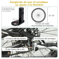 HOMCOM Remolque para Bicicleta con Barra para Niños de 2 Plazas con Rueda Delantera Giratoria 360° y Asiento Acolchado Carga Máx. 40 kg Amarillo(m-4)