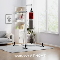 HOMCOM Freestanding Boxing Punch Bag & Speed ball Station, for Home Gym, White(m-5)