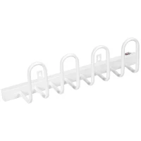 HOMCOM Schuhtrockner, elektrisch, Temperatur bis 55° C, Wandmontage, Stahl, weiß, 53 x 13 x 17cm(m-9)