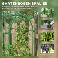 Outsunny Großer Rankbogen, Vogelschutznetz, einfache Montage, Metall, 43 x 182 x 183 cm(m-4)