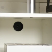 HOMCOM Mesa de Ordenador PC 120 cm Mesa Escritorio de Oficina con Múltiples Estantes 2 Cajones Bandeja de Teclado y Soportes para Monitor CPU 120x55x85 cm Blanco(m-6)