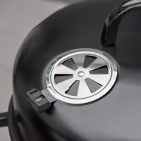 Outsunny 3-in-1 Smoker, Charcoal Barbecue Grill, Fire Pit, Portable BBQ with Thermometer for Garden Camping Outdoor Cooking(m-8)