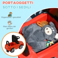 AIYAPLAY Macchina Cavalcabile a Spinta per Bambini 18-36 Mesi con Licenza Bentley Bentayga, Clacson e Musica, Rosso(m-6)