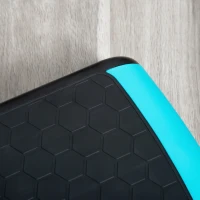 HOMCOM Aerobic Step with 3-Level Adjustable Heights for Home, Office Exercise, Black and Blue(m-9)