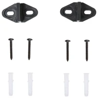 HOMCOM Herraje para Puerta Corredera 200 cm Kit de Acero al Carbono Accesorios con 2 Puertas Deslizantes de Madera Negro(m-6)