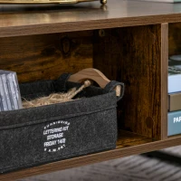 HOMCOM Couchtisch Wohnzimmertisch Kaffeetisch mit Höhenverstellbarer Platte Spanplatte Braun 100 x 60 x 44 cm(m-7)