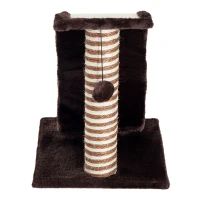 PawHut PawHut Árbol Rascador para Gatos tipo Centro de Juegos con Poste de Sisal Natural y Pelota para Jugar y Arañar 35x30x39cm Color Marrón(m-8)