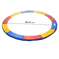 HOMCOM Copertura Imbottita Bordo Trampolino, Protezione per Tappeto Elastico Giaridno in PVC ( Ø244cm )(m-3)