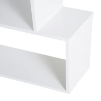 HOMCOM Bücherregal Wandregal Standregal Büroregal Raumteiler mit 6 Fächern Standregal Aktenregal Weiß L80 x B23 x H192 cm(m-7)