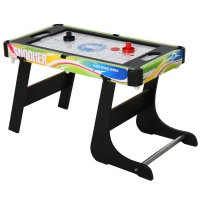HOMCOM Tischspiel 4 in1 Tischbillard, Tischfußball, Tischtennis, Hockey, Kickertisch, Multigame für Erwachsener(m-10)