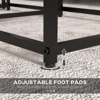 HOMCOM Three Nest of Tables, Marble Effect Finish(m-6)