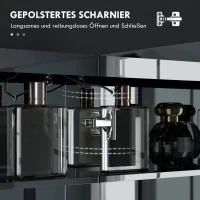 HOMCOM Spiegel-Badschrank, LED-beleuchtet, Anti-Beschlag, 50x13x70cm, Silber(m-7)