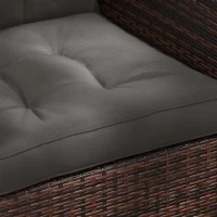 Outsunny Lot de 4 coussins pour le jardin avec 2 coussins d'assise et 2 coussins de dossier, polyester, gris anthracite(m-9)