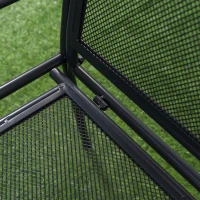 Outsunny Panchina da Giardino 2 Posti in Acciaio con Braccioli, 110.5x53.5x89cm, Grigio(m-8)