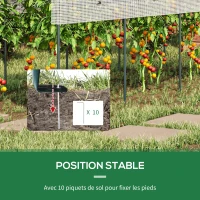 Outsunny Serre de jardin serre à tomates 4 x 1,20 x 1,70 m 5 arceaux en acier - bâche en PE(m-6)