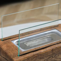 HOMCOM Camino a Bioetanolo da Tavolo con Serbatoio da 0.15L e Autonomia 45 Minuti, 33x16x18cm(m-8)