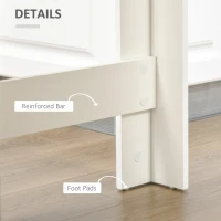 HOMCOM Bar Table, Dining Table with 4-Tier Storage Shelf for Breakfast Bar, Kitchen, Dining Room, Living Room, Natural(m-5)