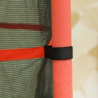 HOMCOM Trampolín para Niños de +3 Años Ø163 cm con Red de Seguridad y Marco de Acero Carga 50 kg para Interior y Exterior Rojo(m-9)