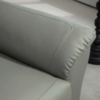 HOMCOM Relaxsessel mit Aufstehhilfe, Massage, Heizung, Kunstleder, 93x95x106 cm, Hellgrau(m-7)