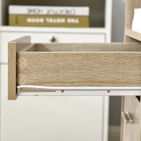 Vinsetto Mobile Porta Stampante, Mobile Ufficio, Mobiletto Basso, Mobile Multiuso con 4 Ruote, Rovere, 80x40x72cm(m-8)