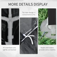 Outsunny 4 x 3 m Party Tent Wedding Gazebo Outdoor Waterproof PE Canopy Shade with Panel(m-6)