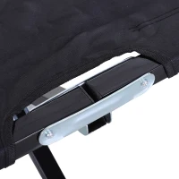 Outsunny Double Camping Cot Bed, with Bag - Black(m-9)