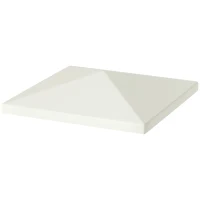 Outsunny 3 x 3 m Ersatzplane für Pavillon, Plane für Garten-Pavillon, mit Wasserablauföffnungen, UPF30+, Hellgrau(m-1)