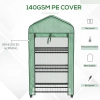 Outsunny Three-Tier Mini Greenhouse - Green(m-5)