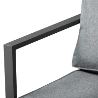 Outsunny 9PCs Patio Aluminium Dining Set, Space Saving Cube Set with 4 Chairs, 4 Ottoman, Cushions, 8 Seater Garden Furniture(m-8)