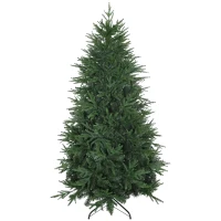 HOMCOM Weihnachtsbaum, Kunsttanne, realistisches Aussehen, schneller Aufbau, Kunststoff, Grün, 114 x 114 x 180cm(m-10)