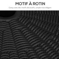 Outsunny support de parasol base de parasol support de parasol en plastique pour mât Ø 38 et 48 mm - Ø51 x 36H cm noir(m-7)