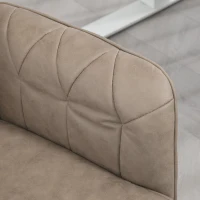 Vinsetto Microfibre Computer Chair with Armrest, Modern Swivel Chair with Adjustable Height, Khaki(m-8)