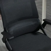 Vinsetto Silla de Oficina de Malla Silla de Escritorio Giratoria Altura y Reposacabezas Ajustable 60x61x104,5-121,5 cm Negro(m-9)