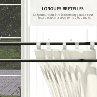 Outsunny Lot de 2 panneaux latéraux pour gazebo avec portes et fenêtres zippées, pour gazebo pop-up de 3x3m ou 3x6m(m-7)