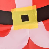 HOMCOM Babbo Natale Gonfiabile sugli Sci 124cm con 2 Luci LED e Gonfiatore, Decorazione Natalizia da Esterno(m-9)