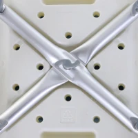 HOMCOM Shower Chair, Adjustable Height Shower Stool with Aluminium Frame and Non-Slip Feet, Bathtub Stool Seat for Elderly Disabled Handicap, Blue(m-9)